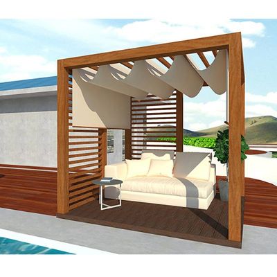 ราคาดี ปรับแต่ง WPC Pergola ไม้พลาสติกผสม Deck Pergola น้ําหนักเบา ออนไลน์