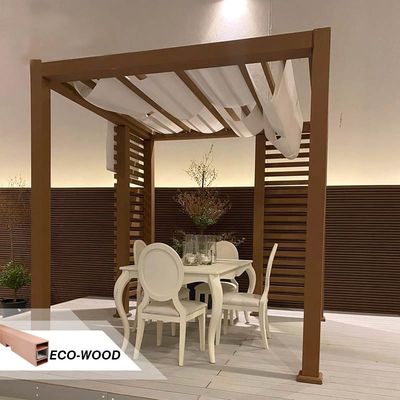 ราคาดี การค้า WPC Pergola ประกอบไม้กลางแจ้ง Pergola Rootproof ออนไลน์